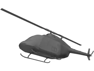 Bell 206 JetRanger 3D Model preview