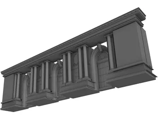GC Station NYC Frontside 3D Model preview