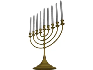 Menorah 3D Model preview