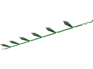 Xmas Lights 3D Model preview