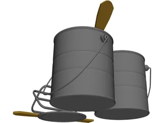 Paint Cans 3D Model preview