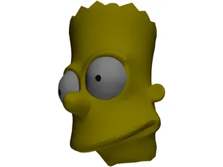 Simpsons Bart Head 3D Model preview