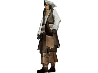 Captain Jack Sparrow 3D Model preview