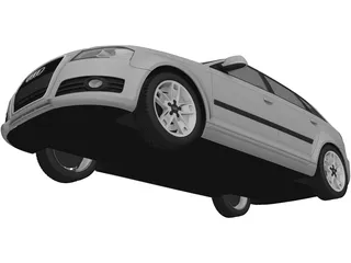 Audi A3 Sportback 3D Model preview