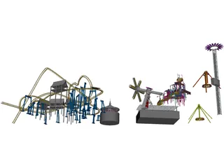 Amusement Park 3D Model preview