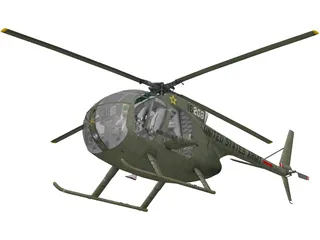 Hughes OH-6A Cayuse 3D Model preview