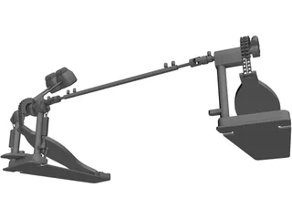 DW5000 Double Pedal 3D Model preview