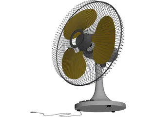 Table Fan 3D Model preview