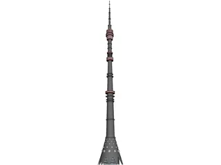 Television Tower 3D Model preview