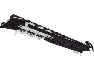 Gooseneck Trailer 3D Model preview
