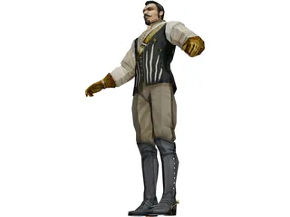 Cowboy British 3D Model preview