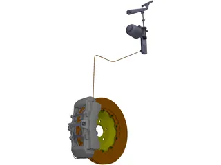 Audi RS8 Brake Front Axle 3D Model preview