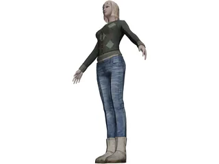 Emily Girl 3D Model preview