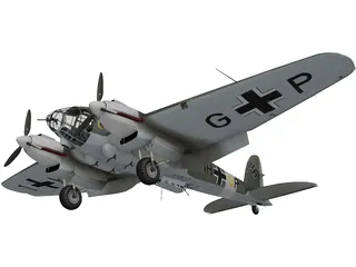 Heinkel He111H 3D Model preview