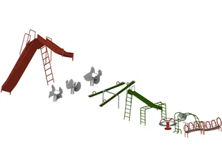 Playground Set 3D Model preview