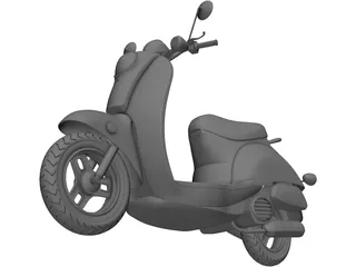 Vespa Scooter 3D Model preview