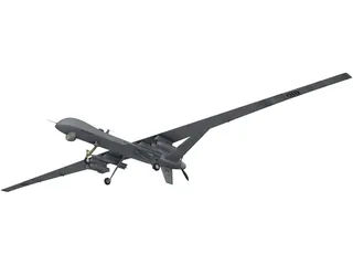 General Atomics MQ-1 Predator UAV 3D Model preview