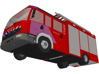 Mercedes-Benz Atego Brandweer Fire Truck 3D Model preview
