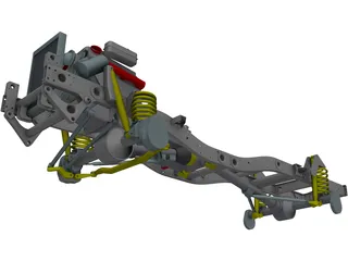 Mercedes-Benz Unimog Chassis 3D Model preview