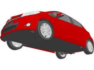 Toyota Yaris 5-door (2012) 3D Model preview