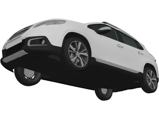 Peugeot 2008 (2013) 3D Model preview