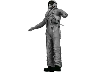 Airforce Pilot 3D Model preview