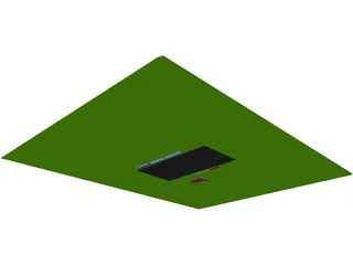 Football Stadium with Pub 3D Model preview