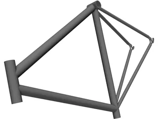 Race Bike Frame 3D Model preview