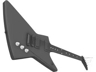 Gibson Explorer Guitar 3D Model preview