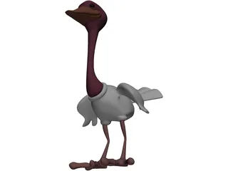 Ostrich 3D Model preview