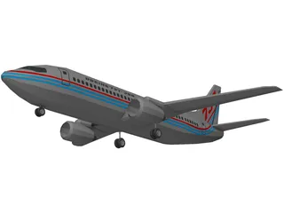 Boeing 737-300 3D Model preview