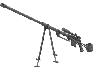 CheyTac M-200 Intervention 3D Model preview