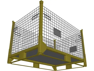Container Metallic 3D Model preview
