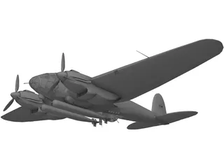 Heinkel He 111 3D Model preview