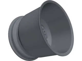Racing 10.5Jx13 Rear Wheel 3D Model preview