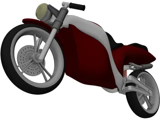 Racing Motorbike Concept 3D Model preview