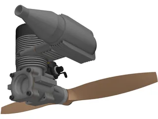 RC Model Engine 3D Model preview