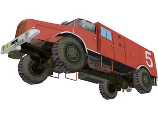 Mercedes-Benz Fire Truck 3D Model preview