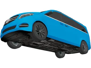 Mercedes-Benz V-Class CDI (2014) 3D Model preview