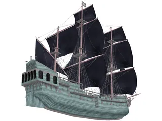 Black Pearl 3D Model preview