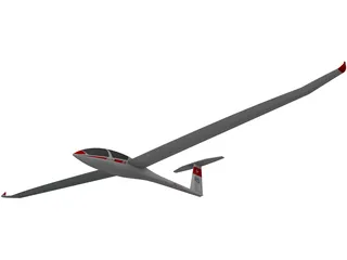 Glider 3D Model preview