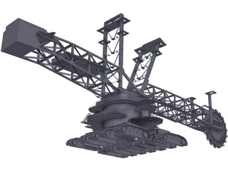 Bucketwheel Excavator 3D Model preview