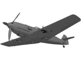 Messersmitt BF-109E 3D Model preview