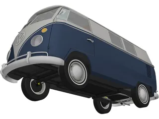Volkswagen Kombi (1967) 3D Model preview