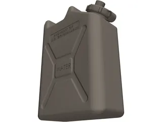 Water Container Military 5 Gallon 3D Model preview
