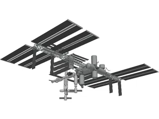 International Space Station (ISS) 3D Model preview