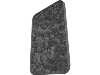 Wall Statue 3D Model preview