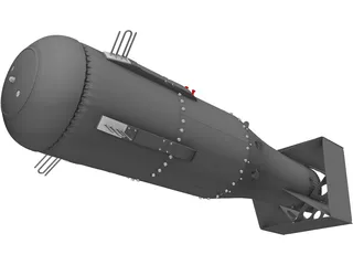 Little Boy Atomic Bomb 3D Model preview