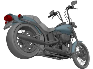 Harley-Davidson FXSTS Springer Softail 3D Model preview