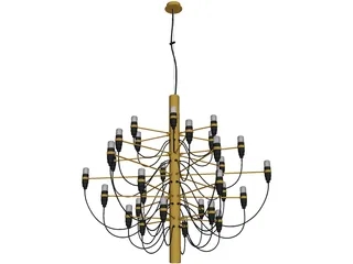 Flos 2097 Chandelier 3D Model preview